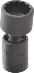 Proto - 1/4" Drive 12mm Standard Universal Impact Socket - 12 Points, 1-19/32" OAL - Apex Tool & Supply