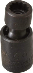 Proto - 1/4" Drive 5/16" Standard Universal Impact Socket - 12 Points, 1-13/32" OAL - Apex Tool & Supply