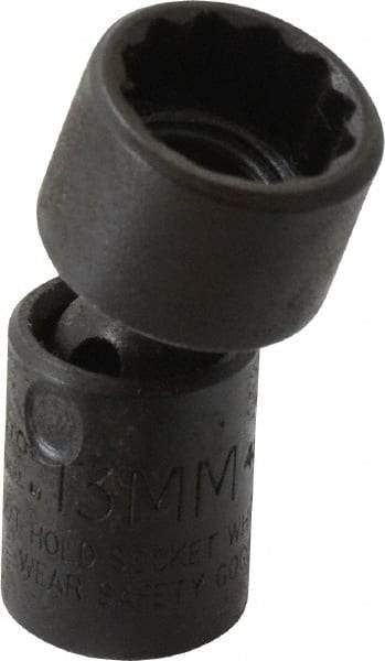 Proto - 1/4" Drive 13mm Standard Universal Impact Socket - 12 Points, 1-19/32" OAL - Apex Tool & Supply