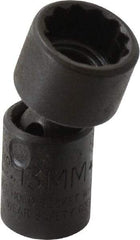 Proto - 1/4" Drive 13mm Standard Universal Impact Socket - 12 Points, 1-19/32" OAL - Apex Tool & Supply