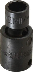 Proto - 3/8" Drive 12mm Standard Universal Impact Socket - 6 Points, 2" OAL - Apex Tool & Supply