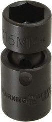 Proto - 3/8" Drive 16mm Standard Universal Impact Socket - 6 Points, 2-3/32" OAL - Apex Tool & Supply
