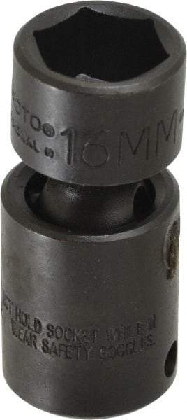 Proto - 3/8" Drive 18mm Standard Universal Impact Socket - 6 Points, 2-3/32" OAL - Apex Tool & Supply