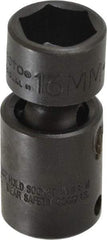 Proto - 3/8" Drive 18mm Standard Universal Impact Socket - 6 Points, 2-3/32" OAL - Apex Tool & Supply