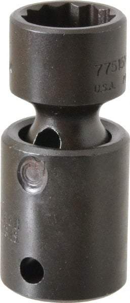Proto - 3/8" Drive 15mm Deep Universal Impact Socket - 12 Points, 2-3/32" OAL - Apex Tool & Supply