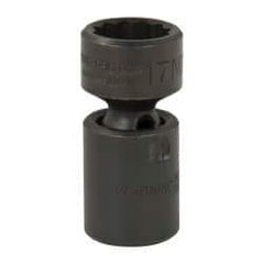 Proto - 3/8" Drive 17mm Deep Universal Impact Socket - 12 Points, 2-3/32" OAL - Apex Tool & Supply