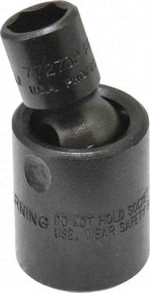 Proto - 3/8" Drive 3/8" Standard Universal Impact Socket - 6 Points, 1-29/32" OAL - Apex Tool & Supply