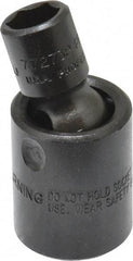 Proto - 3/8" Drive 3/8" Standard Universal Impact Socket - 6 Points, 1-29/32" OAL - Apex Tool & Supply