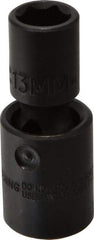 Proto - 1/2" Drive 13mm Standard Universal Impact Socket - 6 Points, 2-19/32" OAL - Apex Tool & Supply