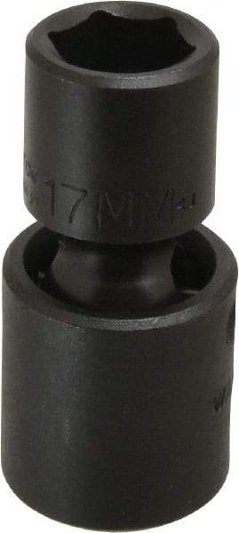 Proto - 1/2" Drive 17mm Standard Universal Impact Socket - 6 Points, 2-11/16" OAL - Apex Tool & Supply