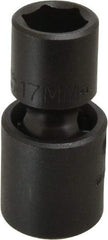 Proto - 1/2" Drive 17mm Standard Universal Impact Socket - 6 Points, 2-11/16" OAL - Apex Tool & Supply