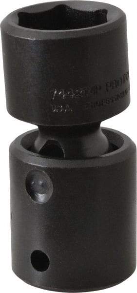 Proto - 1/2" Drive 21mm Standard Universal Impact Socket - 6 Points, 2-11/16" OAL - Apex Tool & Supply
