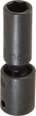 Proto - 1/2" Drive 9/16" Deep Universal Impact Socket - 6 Points, 3-19/32" OAL - Apex Tool & Supply