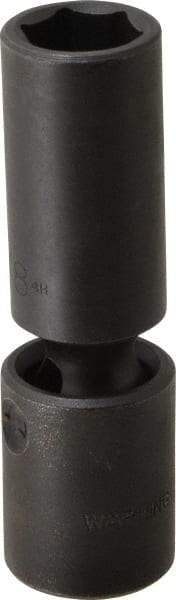 Proto - 1/2" Drive 5/8" Deep Universal Impact Socket - 6 Points, 3-19/32" OAL - Apex Tool & Supply