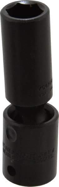Proto - 1/2" Drive 15mm Deep Universal Impact Socket - 6 Points, 3-1/2" OAL - Apex Tool & Supply