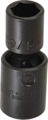 Proto - 1/2" Drive 9/16" Standard Universal Impact Socket - 6 Points, 2-19/32" OAL - Apex Tool & Supply