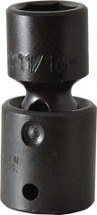 Proto - 1/2" Drive 11/16" Standard Universal Impact Socket - 6 Points, 2-19/32" OAL - Apex Tool & Supply