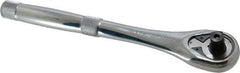 Proto - 1/2" Drive Pear Head Quick-Release Ratchet - Chrome Finish, 10-1/2" OAL, 45 Gear Teeth, Standard Head - Apex Tool & Supply