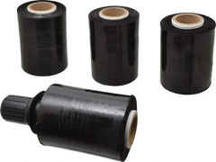 Stretch Associates - 5" x 1,000' 80 Gauge Black Bundling Stretch Film with Dispenser - 4 Piece, 80 Gauge, Black - Apex Tool & Supply
