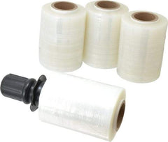 Stretch Associates - 5" x 600' 150 Gauge Clear Bundling Stretch Film with Dispenser - 4 Piece, 150 Gauge, Clear - Apex Tool & Supply