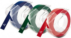 Dymo - Red, Green, Blue Embossing Tape - For DYMO Office Express & Office Mate Embossers - Apex Tool & Supply