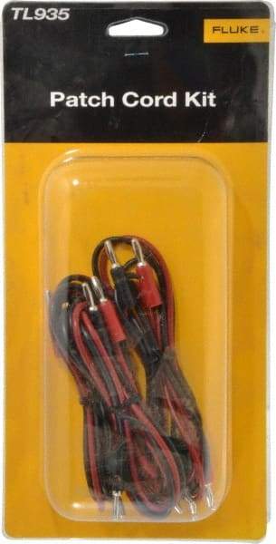 Fluke - Black/Red Electrical Test Equipment Patch Cord Set - Use with Test Equipment - Apex Tool & Supply