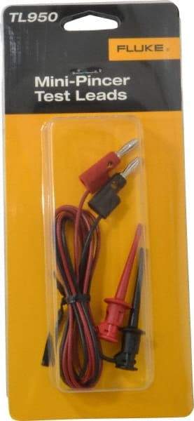 Fluke - Black/Red Electrical Test Equipment Leads Set - Use with All Models - Apex Tool & Supply