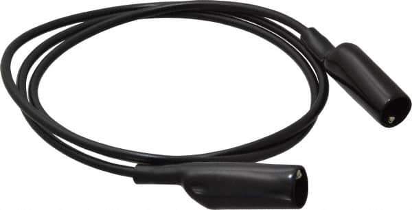 Pomona - Black Electrical Test Equipment Patch Cord - Use with Alligators Test Clips - Apex Tool & Supply