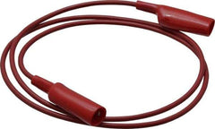 Pomona - Red Electrical Test Equipment Patch Cord - Use with Alligators Test Clips - Apex Tool & Supply