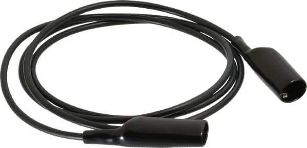Pomona - Black Electrical Test Equipment Patch Cord - Use with Alligators Test Clips - Apex Tool & Supply