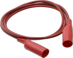 Pomona - Red Electrical Test Equipment Patch Cord - Use with Alligators Test Clips - Apex Tool & Supply