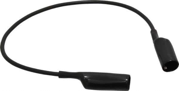 Pomona - Black Electrical Test Equipment Patch Cord - Use with Alligators Test Clips - Apex Tool & Supply