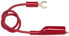 Pomona - Red Electrical Test Equipment Clip - Use with Insulated Spade Lug - Apex Tool & Supply