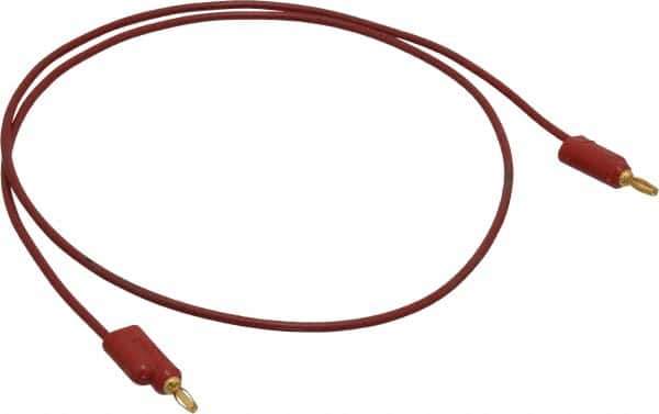 Pomona - Red Electrical Test Equipment Leads - Use with Banana Plugs - Apex Tool & Supply