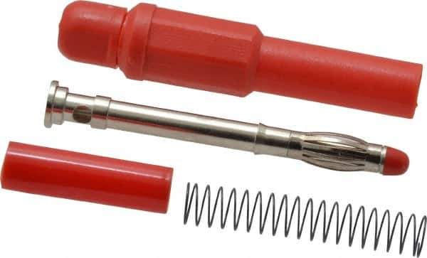 Pomona - Red Electrical Test Equipment Banana Plug - Use with Banana Plugs - Apex Tool & Supply