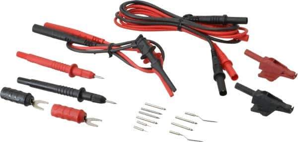 Pomona - Black/Red Electrical Test Equipment Leads Set - Use with Electronic Bench Digital Multimeters - Apex Tool & Supply