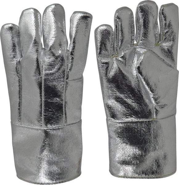 Steel Grip - Size Universal Wool Lined Aluminized Thermonol Welding Glove - 14" OAL, Gauntlet Cuff, For General Welding - Apex Tool & Supply