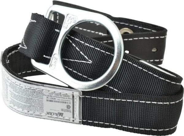 Miller - Size XL, 42 to 50 Inch Waist, 1-3/4 Inch Wide, Single D Ring Style Body Belt - Nylon Webbing, Tongue Buckle Connection - Apex Tool & Supply