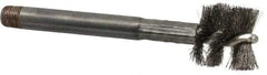 Red Head - 1-1/2" Long x 1" Diam Steel Wire Brush - Single Spiral, 5/8" Anchor Size, 4-7/8" OAL, 3/4" Shank Diam - Apex Tool & Supply