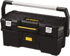 DeWALT - 4 Compartment Tool Case - 26-1/8" Wide x 12-5/8" Deep x 11-7/64" High, Metal/Resin/Plastic, Black - Apex Tool & Supply