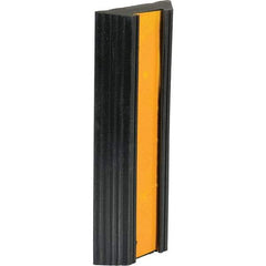 Vestil - 12" Long x 5-1/8" Wide x 1-3/8" High, Bumper Stop - Yellow & Black - Apex Tool & Supply