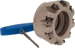 Iscar - 4" Cut Diam, 0.47" Max Depth, 1-1/2" Arbor Hole, 9 Inserts, H400 RNHU 1606 Insert Style, Indexable Copy Face Mill - H400 FR-16 Cutter Style, 2" High, Through Coolant, Series Helido - Apex Tool & Supply