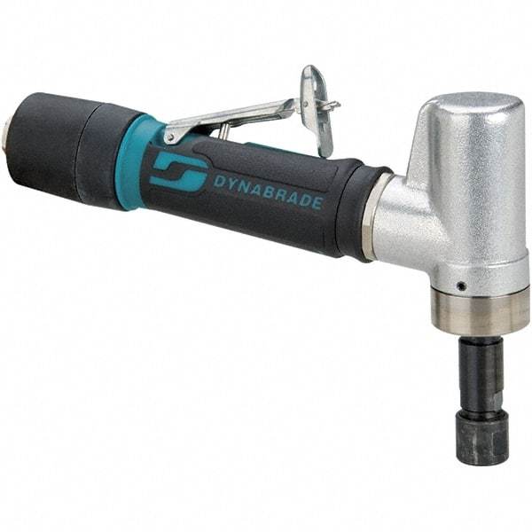 Dynabrade - 1/4" Collet, Angle Handle, Air Angle Die Grinder - 3,200 RPM, Rear Exhaust, 26 CFM, 0.4 hp, 90 psi, 1/4 NPT Inlet - Apex Tool & Supply