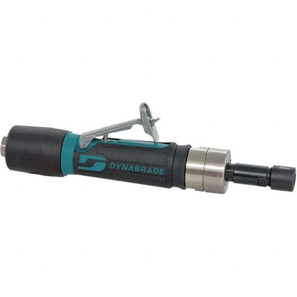 Dynabrade - 1/4" Collet, Straight Handle, Air Angle Die Grinder - 3,200 RPM, Rear Exhaust, 26 CFM, 0.4 hp, 90 psi, 1/4 NPT Inlet - Apex Tool & Supply