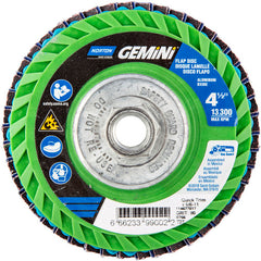 ‎4-1/2 × 5/8 - 11″ Gemini Plastic Flat Flap Disc Type 27 P80 Grit R766 Zirconia Alumina - Apex Tool & Supply