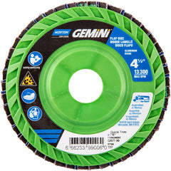 ‎4-1/2 × 7/8″ Gemini Plastic Flat Flap Disc Type 27 P80 Grit R766 Zirconia Alumina - Apex Tool & Supply