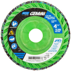 ‎4-1/2 × 7/8″ Gemini Plastic Flat Flap Disc Type 27 P120 Grit R766 Zirconia Alumina - Apex Tool & Supply
