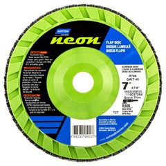 7″ × 1/4″ × 7/8″ Neon R766 Flap Disc Type 27 Flat 36 Grit - Apex Tool & Supply