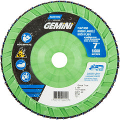 7 × 7/8″ Gemini Plastic Flat Flap Disc Type 27 P40 Grit R766 Zirconia Alumina - Apex Tool & Supply