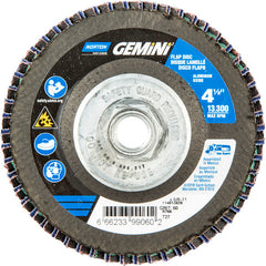 ‎4-1/2 × 5/8 - 11″ Gemini Fiberglass HD Flat Flap Disc Type 27 P60 Grit R766 Zirconia Alumina - Apex Tool & Supply